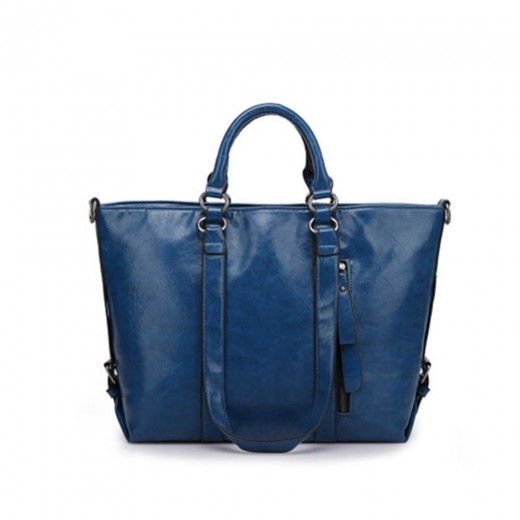 Iridescent Leather Messenger Bag Pourpre Mila Louise - Women