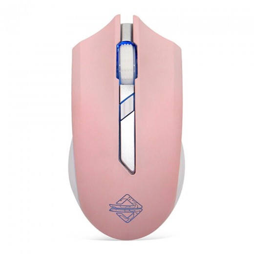 Ajazz AJ302 Pro 2.4G Wireless/Wired Dual Mode Gaming Mouse RGB Colorful Lighting 5000DPI - Pink